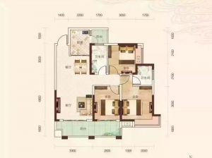 岳阳-岳阳楼区月映南湖为您提供建面约104.06㎡户型鉴赏